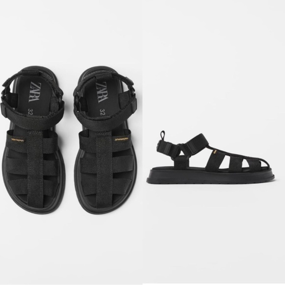 Zara NWT kids fabric fisherman sandals 2549/930 - Picture 5 of 11